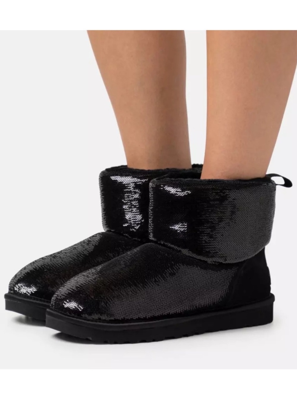 UGG Classic Ultra Mini "Mirror Ball Black" boots